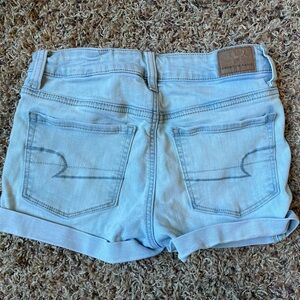 American Eagle light wash denim shorts